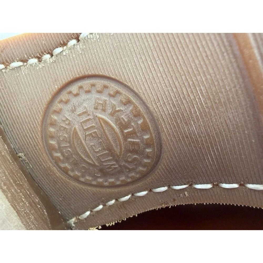 RAS men's Brown Tooled Leather Pull-On Western Cowboy Boots US 10.5c narrow